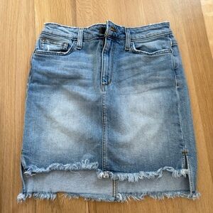 Joes Jeans Denim Frayed Hem Skirt